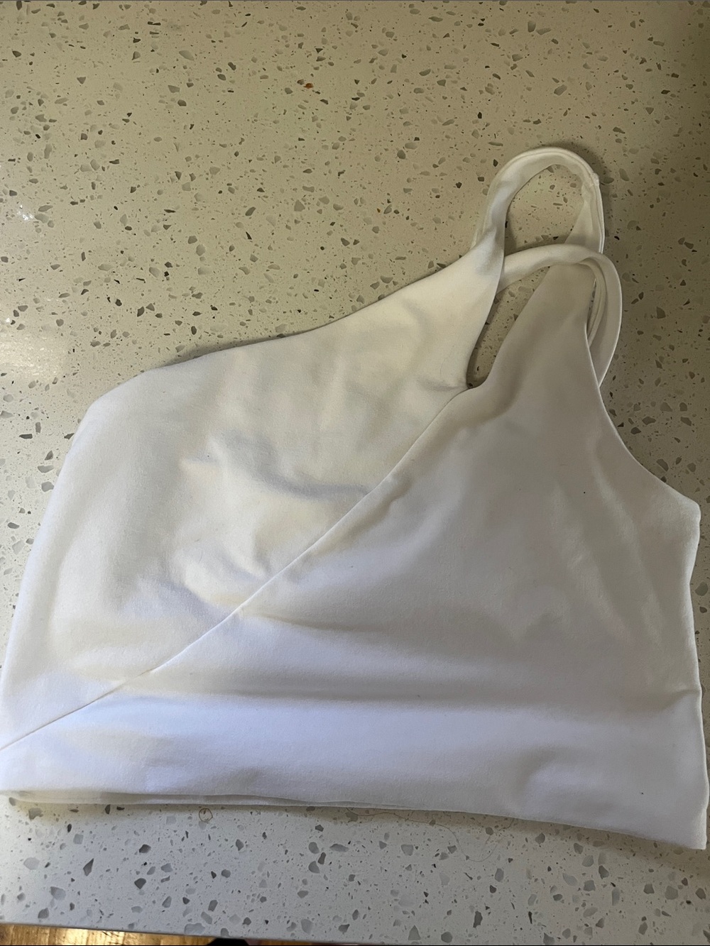 Beyond Yoga White One-Shoulder sports bra small